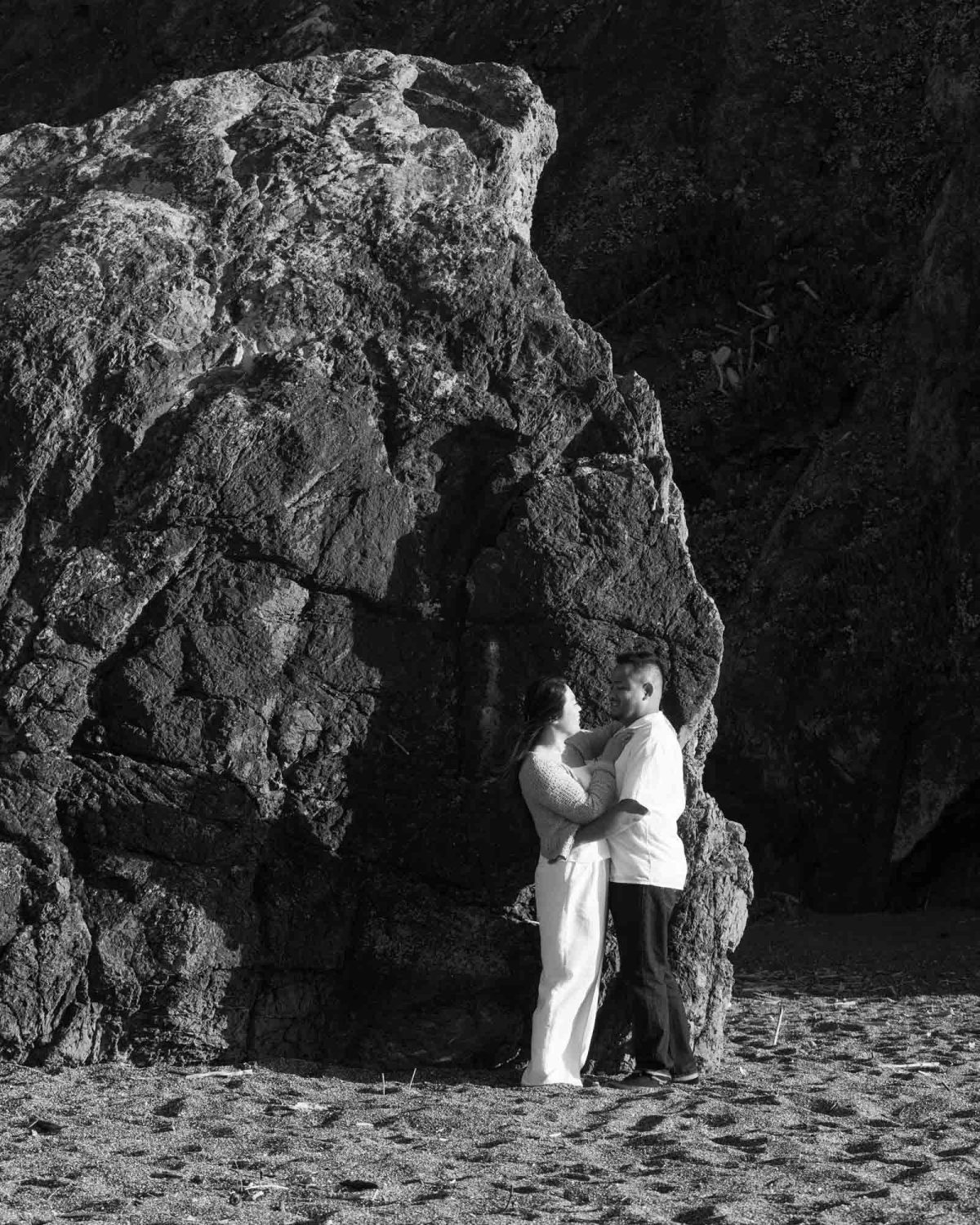 Black & White Engagement Photography at the Beach