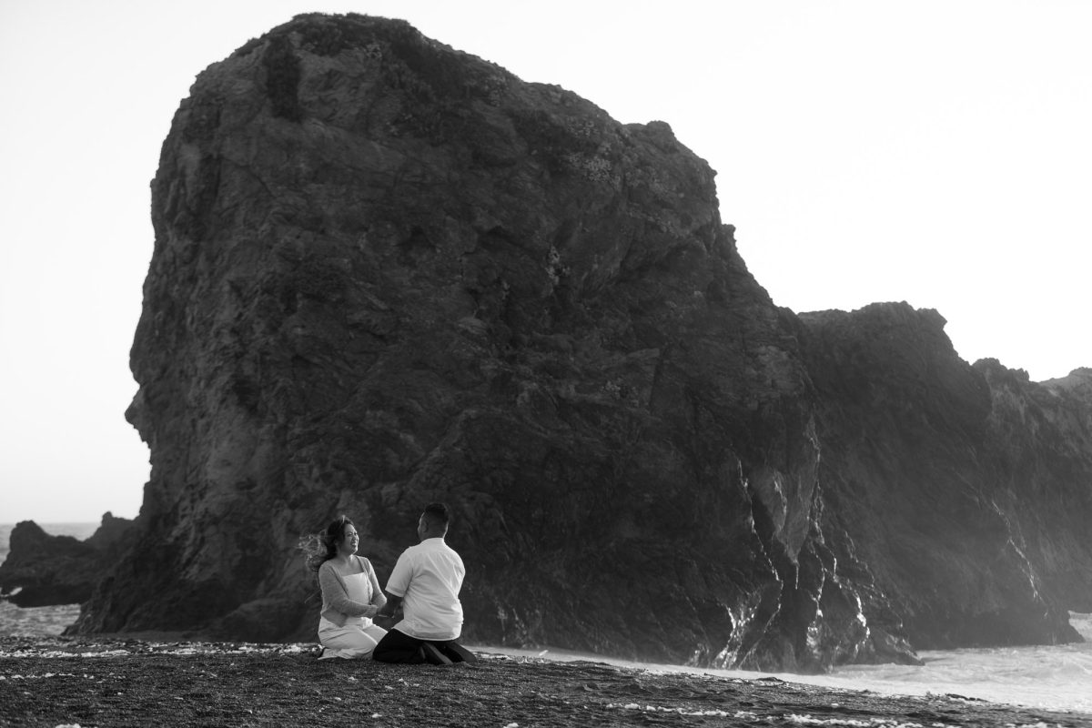 Black & White Engagement Photography Sonoma County