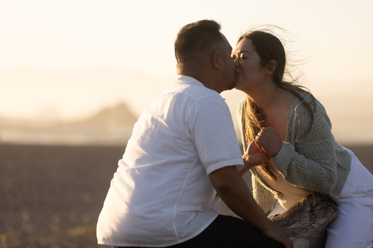 Woman Kisses Man After Proposal